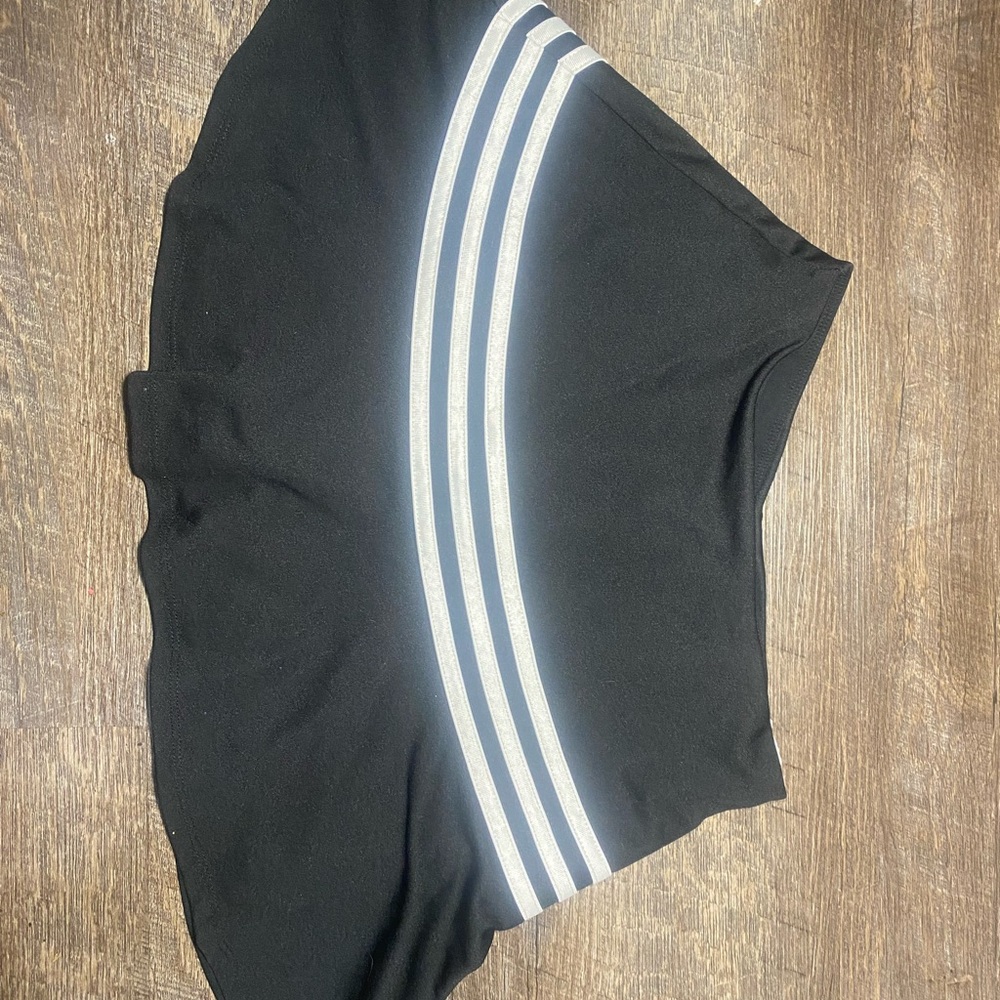 Black Skort With White Stripes